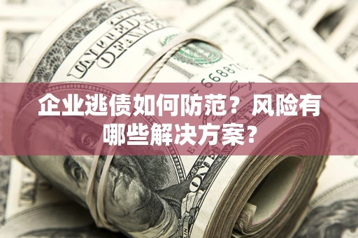 北京企业逃债如何防范？风险有哪些解决方案？