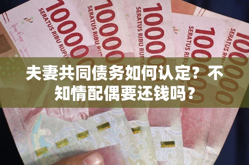 北京夫妻共同债务如何认定？不知情配偶要还钱吗？