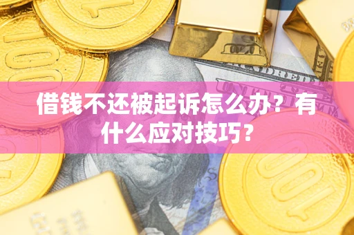 北京借钱不还被起诉怎么办？有什么应对技巧？