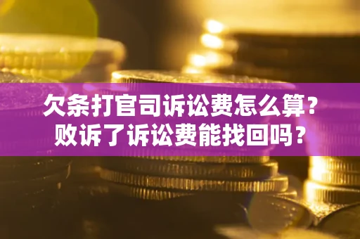 北京欠条打官司诉讼费怎么算？败诉了诉讼费能找回吗？